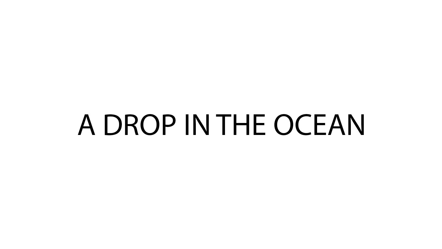 A DROP IN THE OCEAN